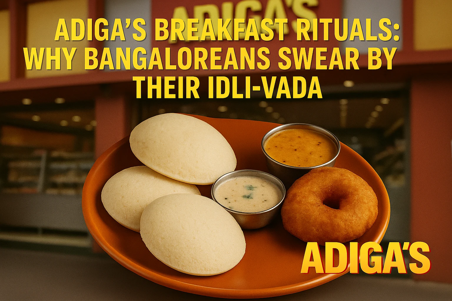 Adiga’s Breakfast Rituals: Why Bangaloreans Swear by Their Idli-Vada